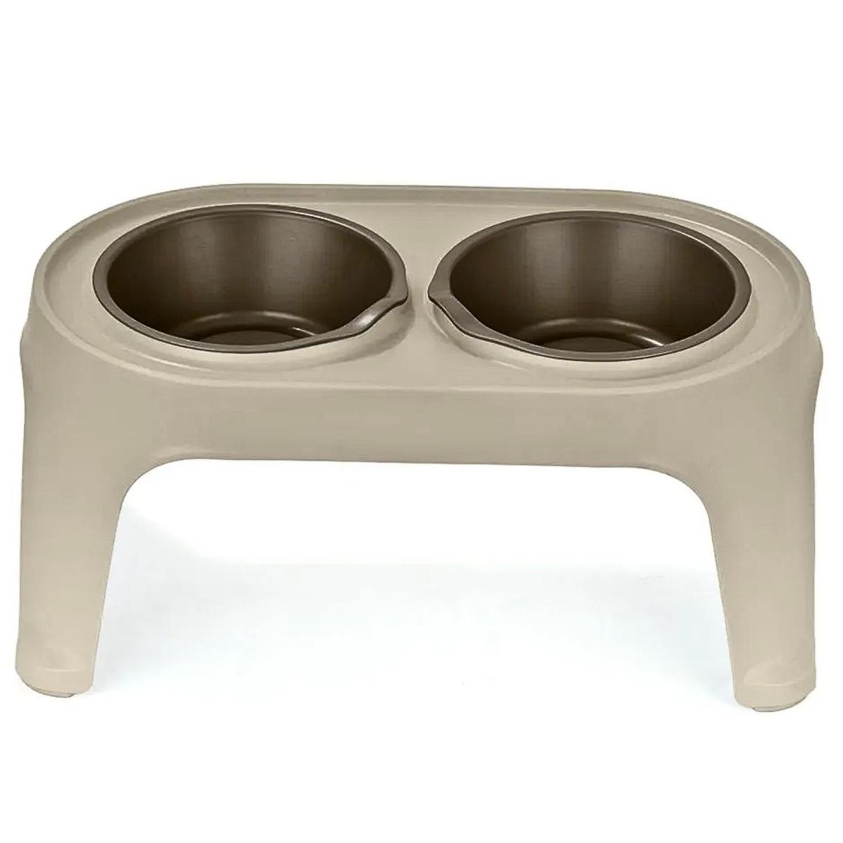 RIMAX - Comedero Alto Perros Medianos Taupe Mocca