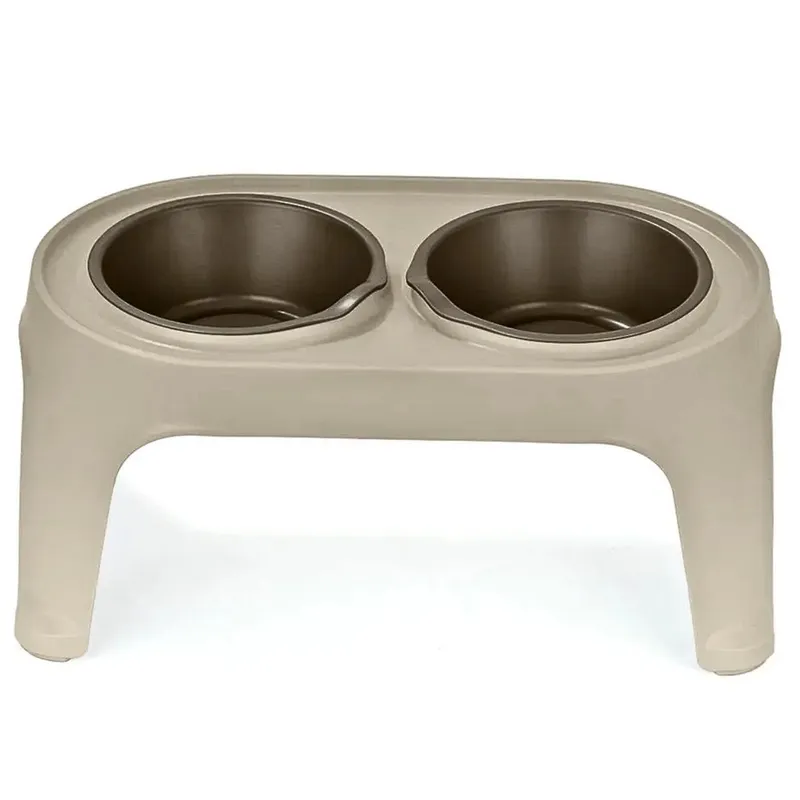 RIMAX - Comedero Alto Perros Medianos Taupe Mocca