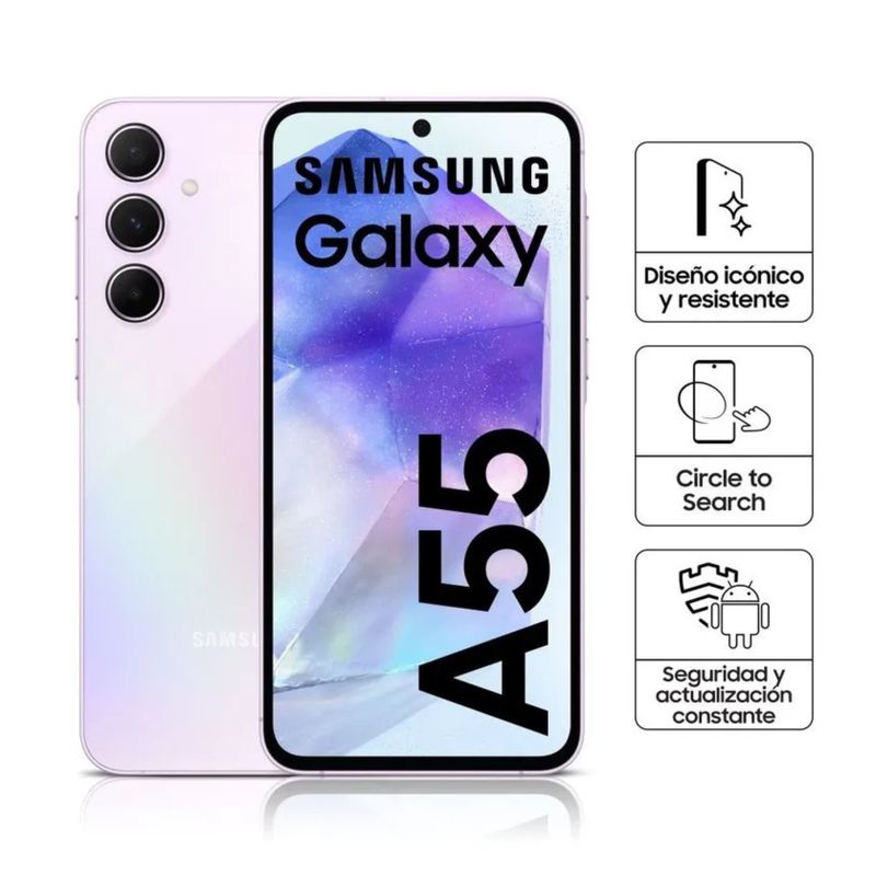 SAMSUNG - SAMSUNG GALAXY A55 8GB RAM 128GB - LILAC -OPEN BOX