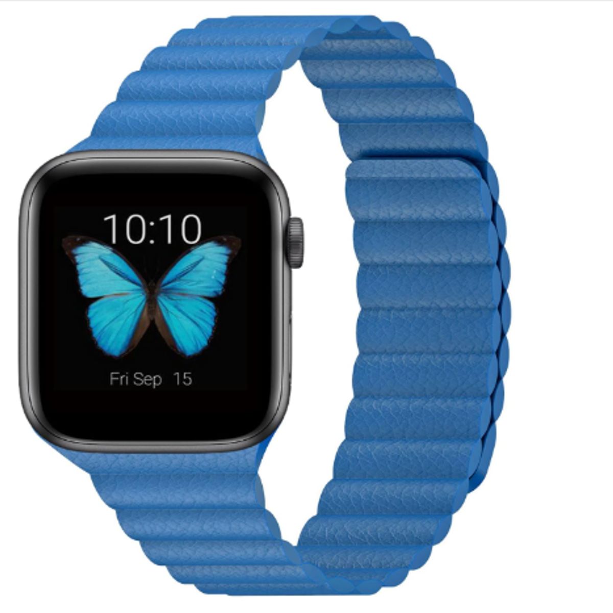 GENERICO - Correa de Cuero Imantado para apple watch 44mm - BLUE