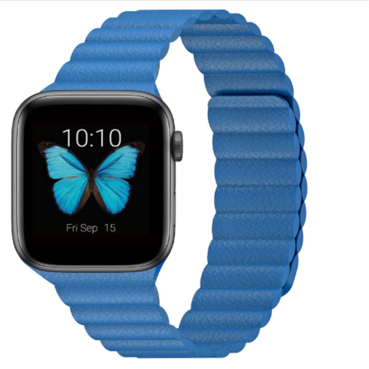 GENERICO - Correa de Cuero Imantado para apple watch 44mm - BLUE