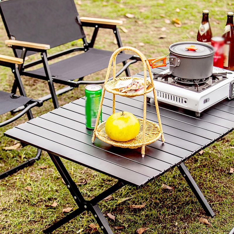 GENERICO - JUEGO DE 6 SILLAS CON MESA DE TERRAZA CAMPING PATIO O PLAYA