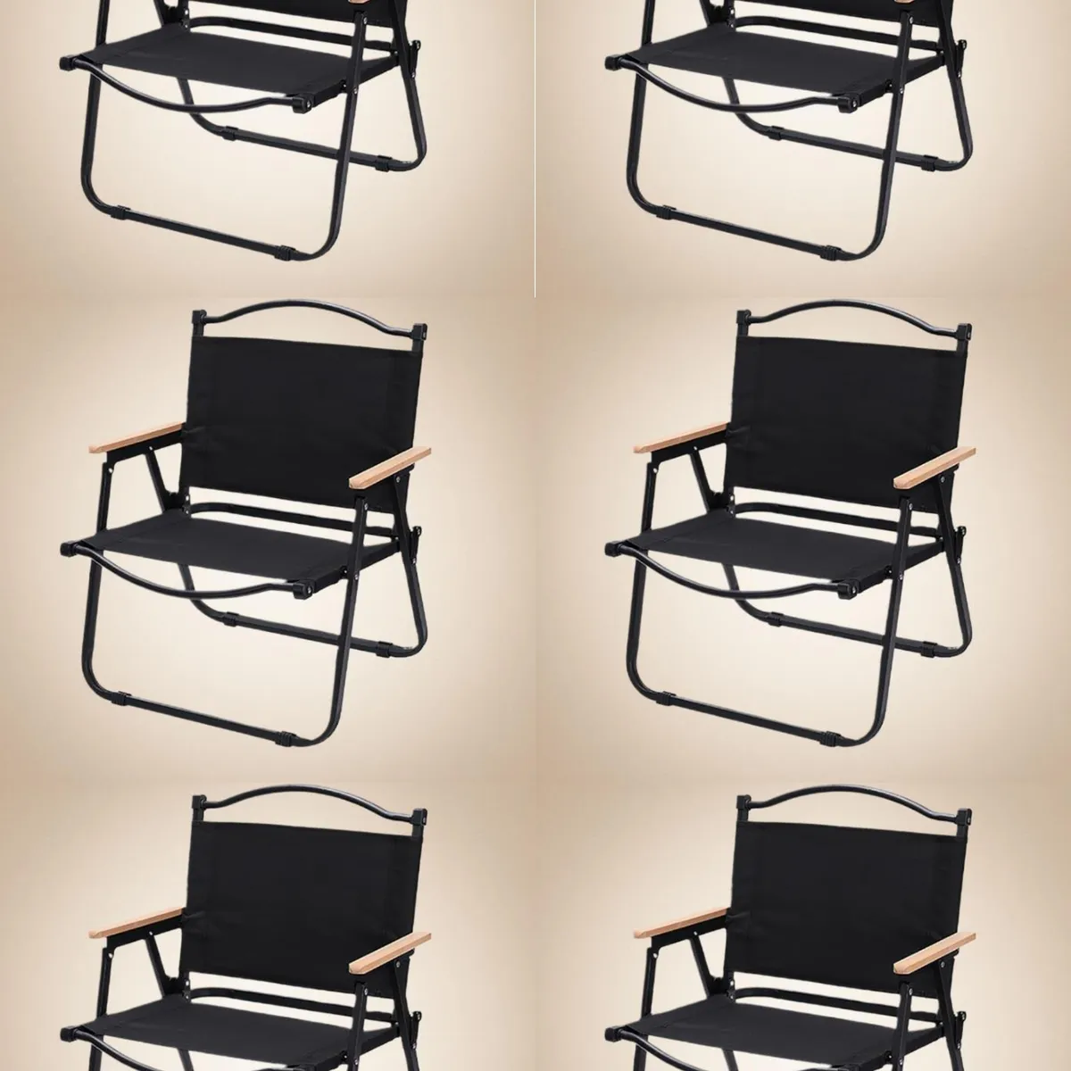 GENERICO - JUEGO DE 6 SILLAS CON MESA DE TERRAZA CAMPING PATIO O PLAYA