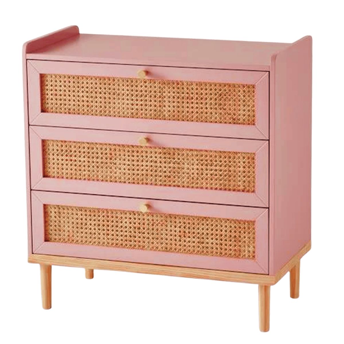 DIBA MUEBLES - Cómoda Infantil 3Cj con Ratan Ebony  DIBA  Muebles