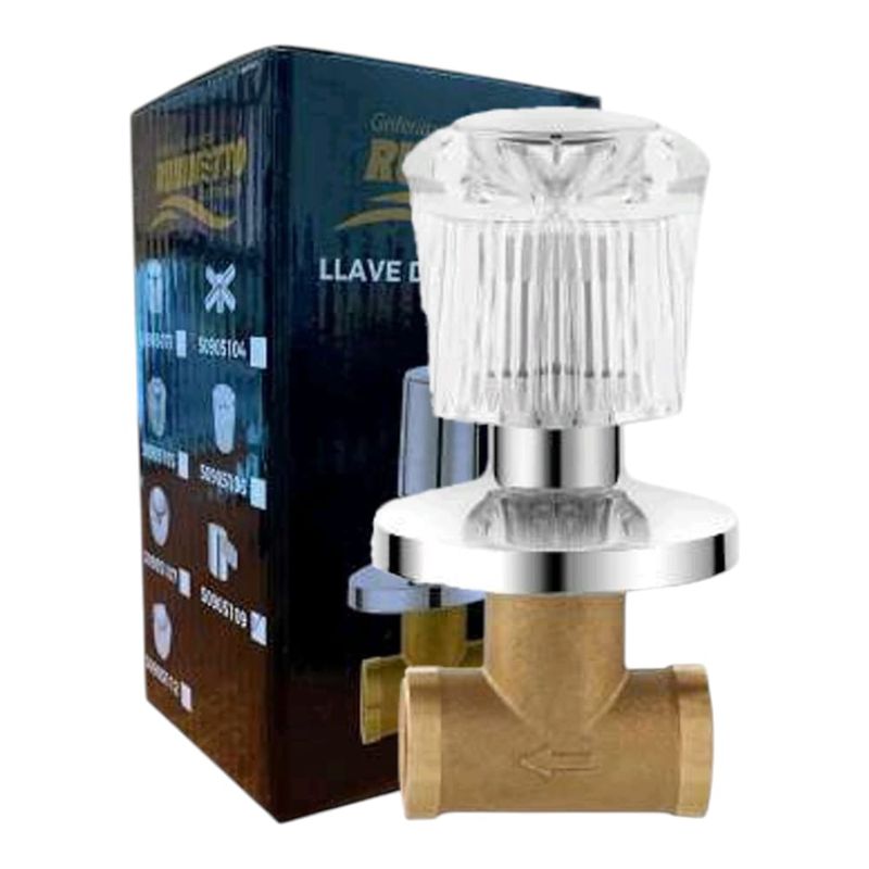 APACHE - Llave Manija Acrilica de Ducha pesada Agua fría cuerpo pesado bronce