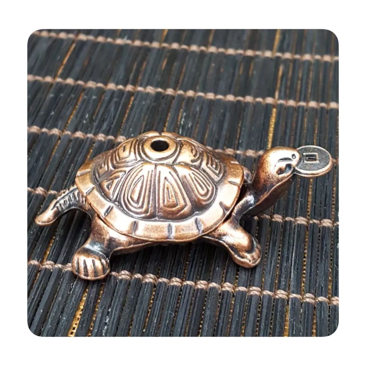GENERICO - Porta Incienso Estilo Tortuga Mod 2 Desarmable - Cobre