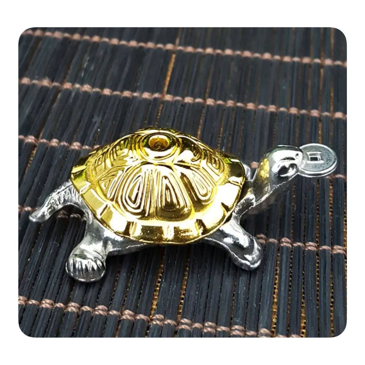 GENERICO - Porta Incienso Estilo Tortuga Mod 2 Desarmable - Dorado y Cromado