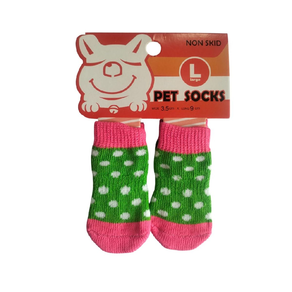 GENERICO - Pack x 1 Set de medias antideslizantes puntitos talla L