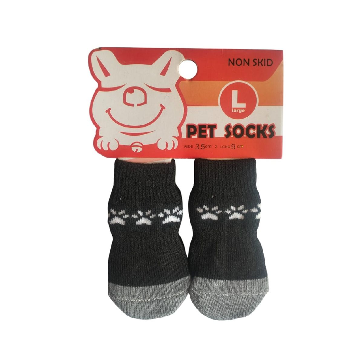 GENERICO - Pack x 1 Set de medias antideslizantes huellitas talla L