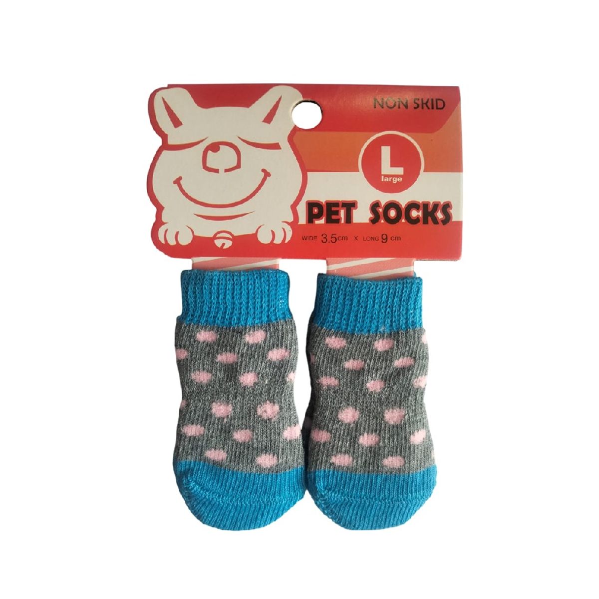 GENERICO - Pack x 1 Set de medias antideslizantes puntitos talla L