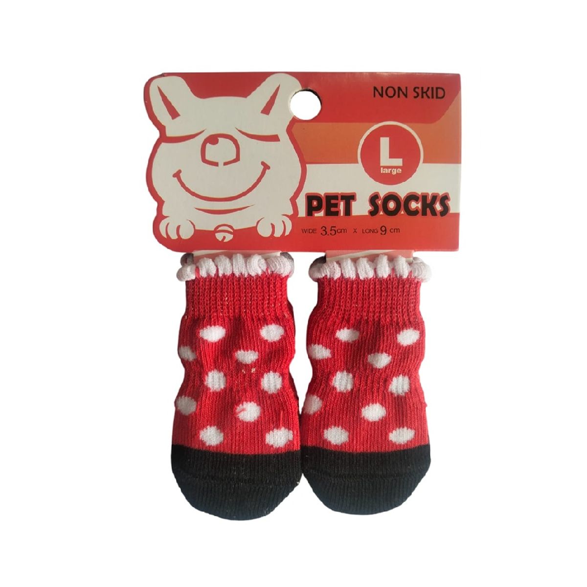 GENERICO - Pack x 1 Set de medias antideslizantes puntitos talla L