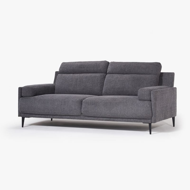 TUGO - Sofá Amsterdam 3 Cuerpos Gris Oscuro