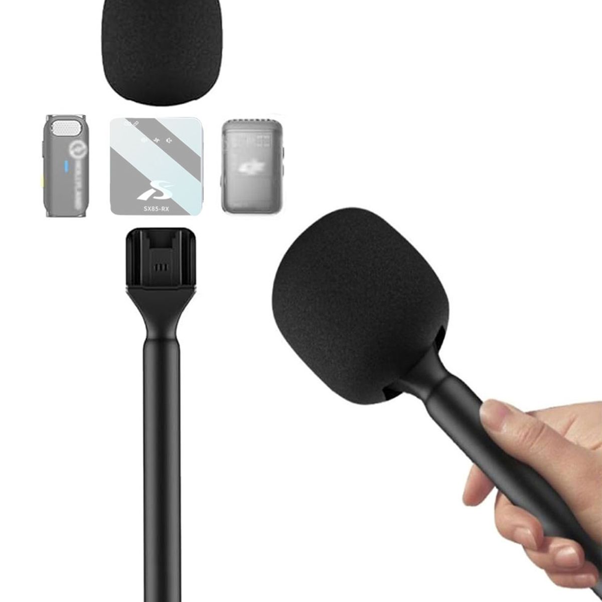 NANOTRON TECHNOLOGIES - Soporte METÁLICO de mano SX1 para micrófono inalámbrico