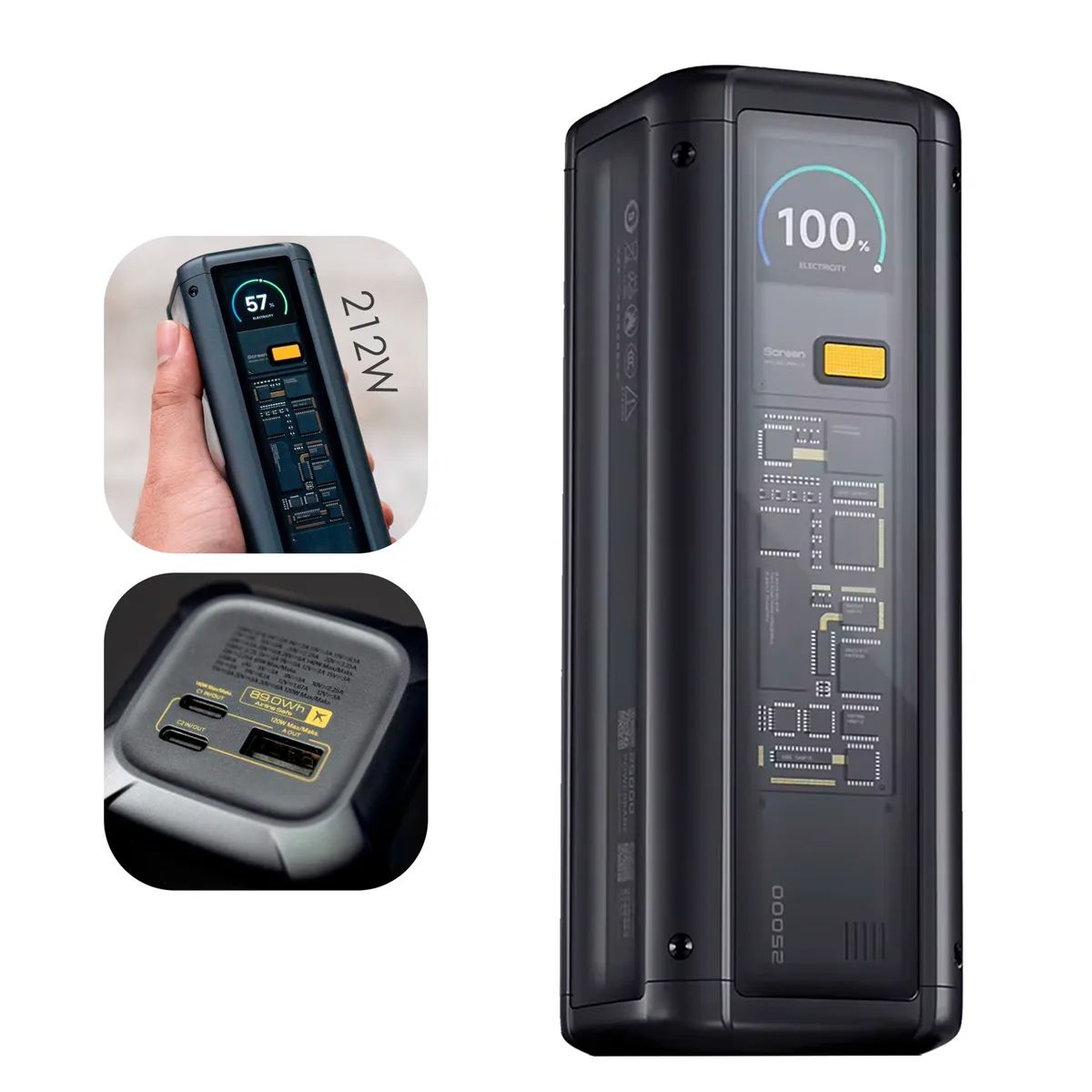 XIAOMI - Xiaomi 212w Hypercharge Power Bank 25000mah Negro