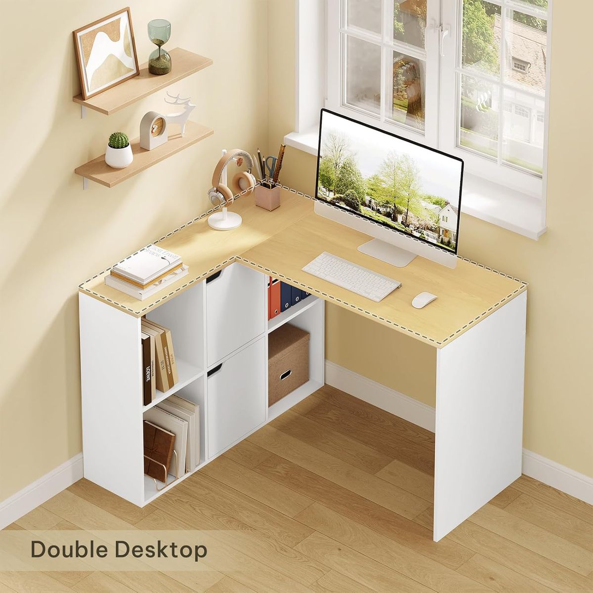 DIBA MUEBLES - Escritorio Amplio en L Dobys - Diba Muebles