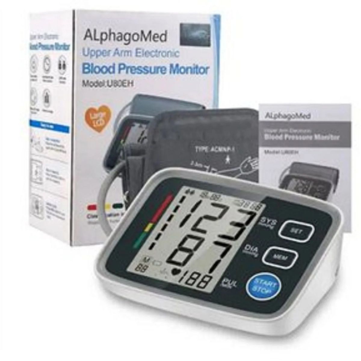 GENERICO - TENSIOMETRO DIGITAL DE BRAZO ALPHAGOMED U80EH