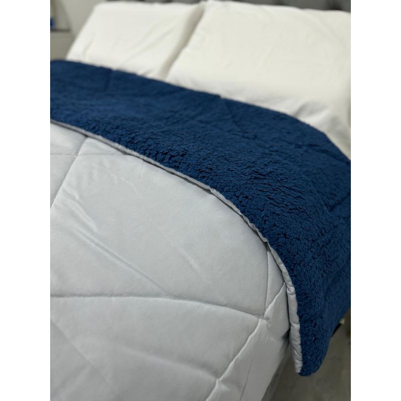 NANCY'S COLLECTION - Edredón Liso Acolchado Con Sherpa Nancy´s 2 Plz
