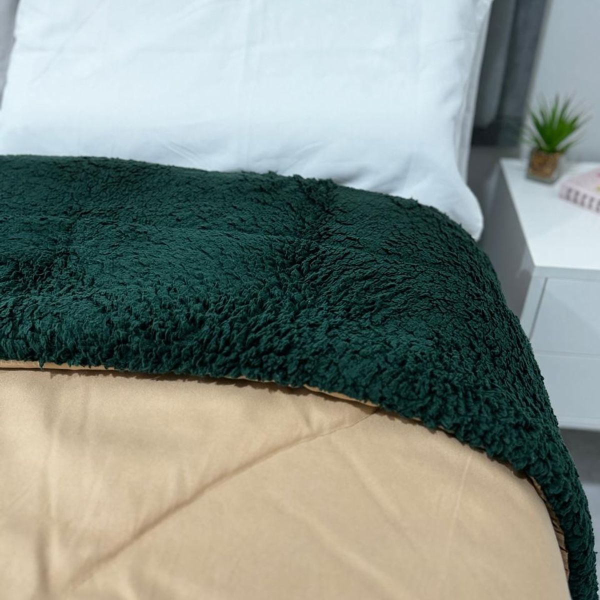 NANCY'S COLLECTION - Edredón Liso Acolchado Con Sherpa Nancy´s 2 Plz