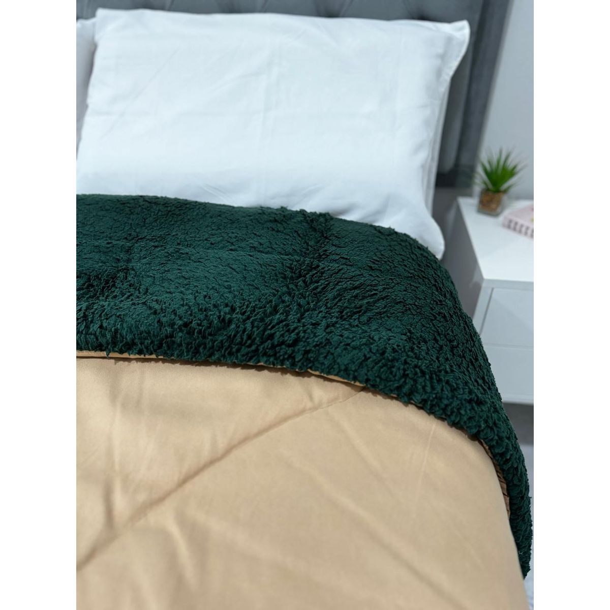 NANCY'S COLLECTION - Edredón Liso Acolchado Con Sherpa Nancy´s 2 Plz