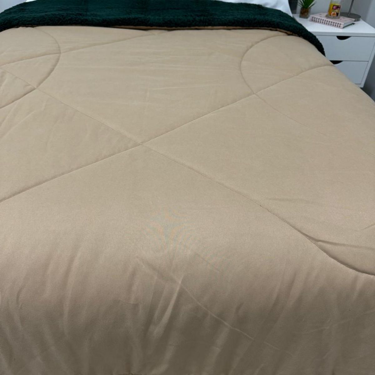 NANCY'S COLLECTION - Edredón Liso Acolchado Con Sherpa Nancy´s 2 Plz