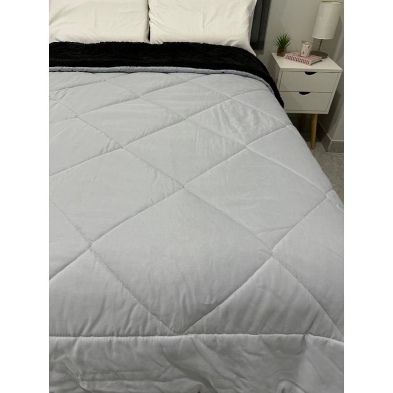 NANCY'S COLLECTION - Edredón Liso Acolchado Con Sherpa Nancy´s 2 Plz