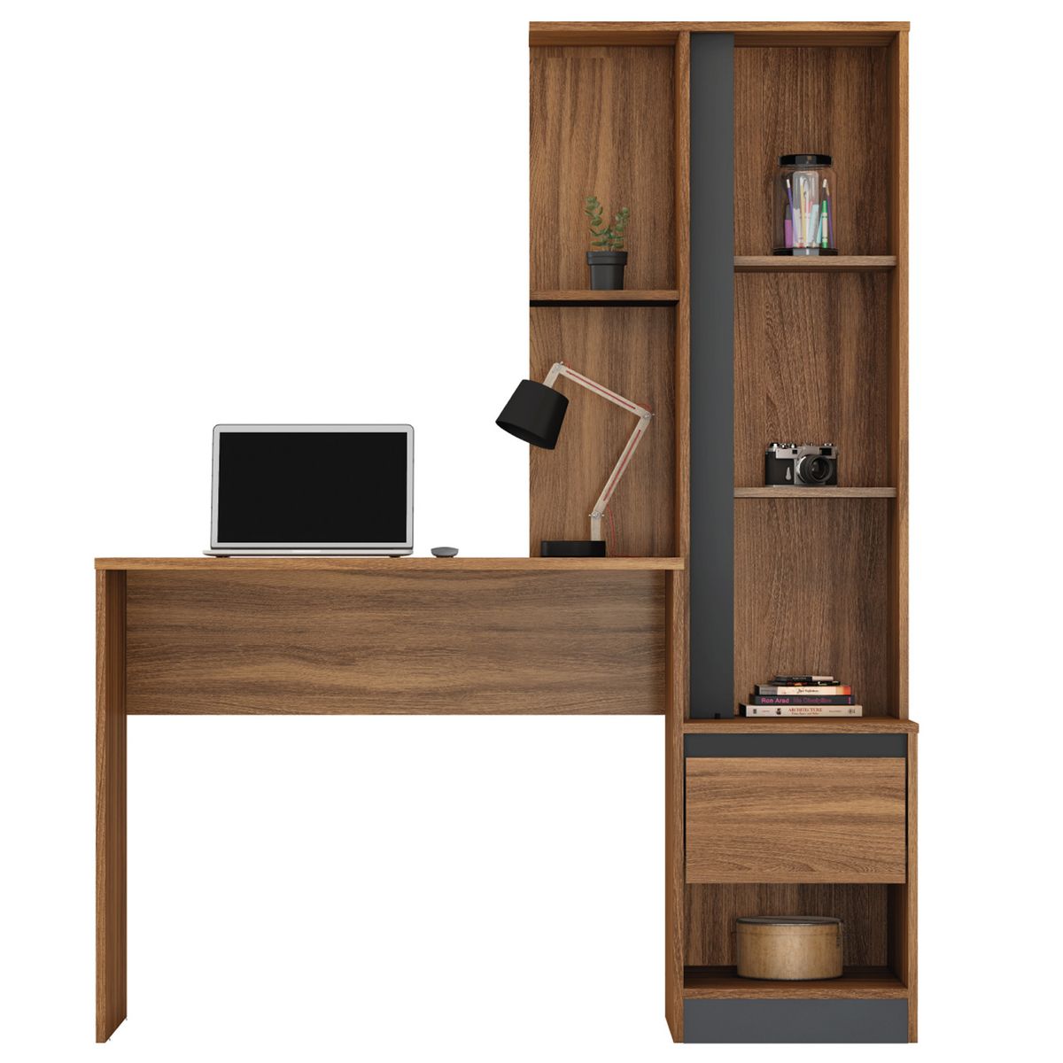 DIBA MUEBLES - Escritorio Con Librero Amplio Gizmo - DIBA Muebles