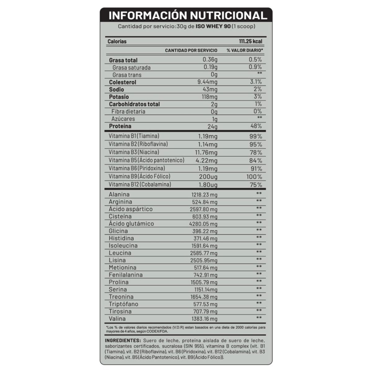 UNIVERSE NUTRITION - ISO WHEY 90 1,1Kg Proteína Isolatada Sab. CHOCOLATE - Tienda Física