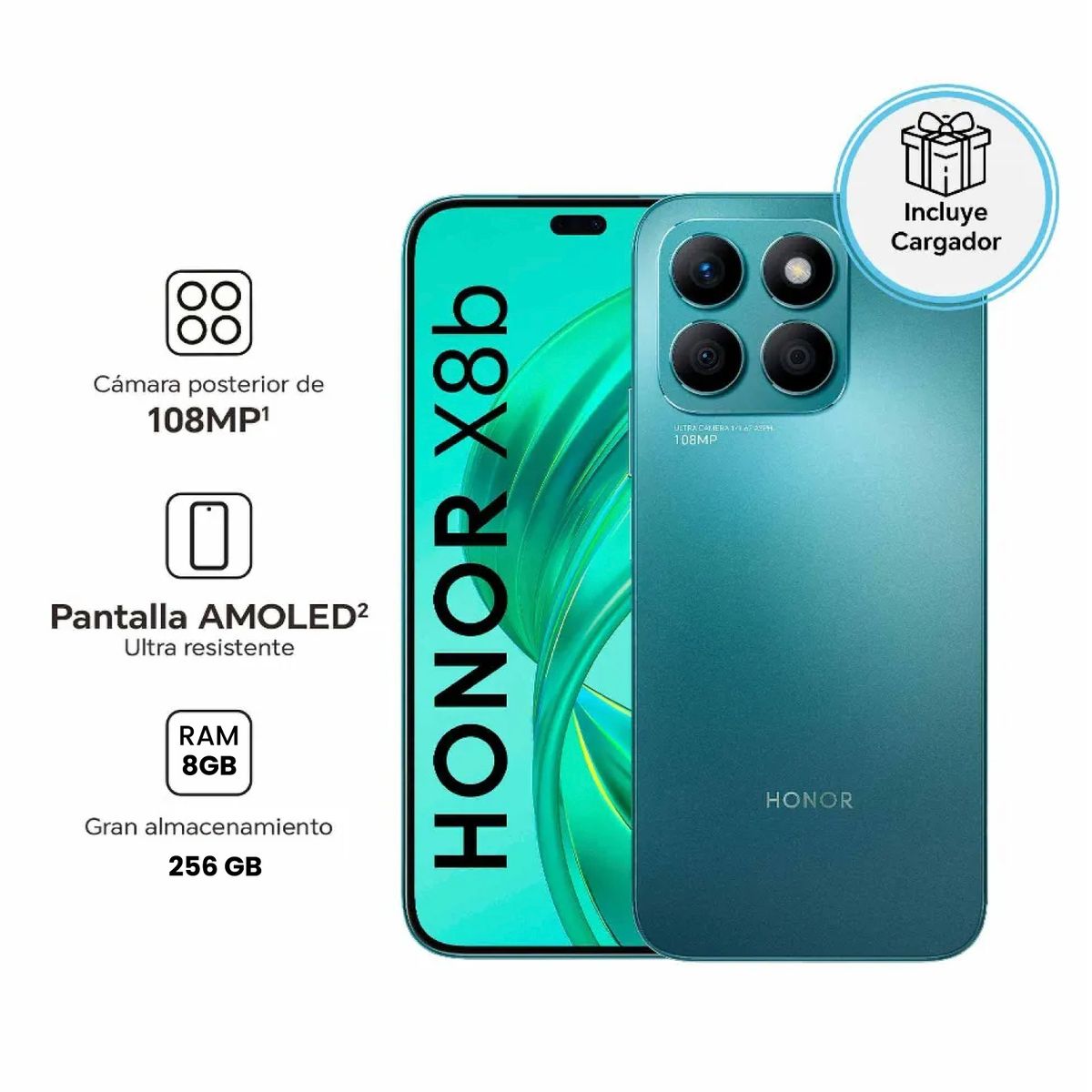 HONOR - Celular Libre Honor X8B 6,7 pulg 256GB 8GB RAM AZUL
