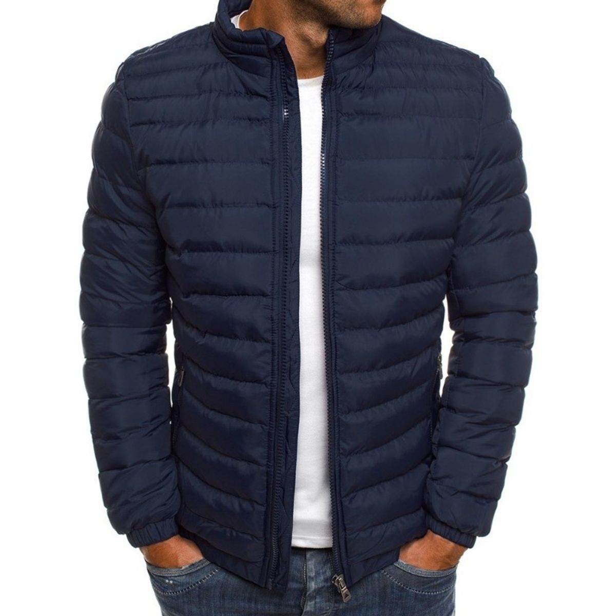GIOIO - Chamarra Hombre Acolchada Tipo Puffer Capitonada