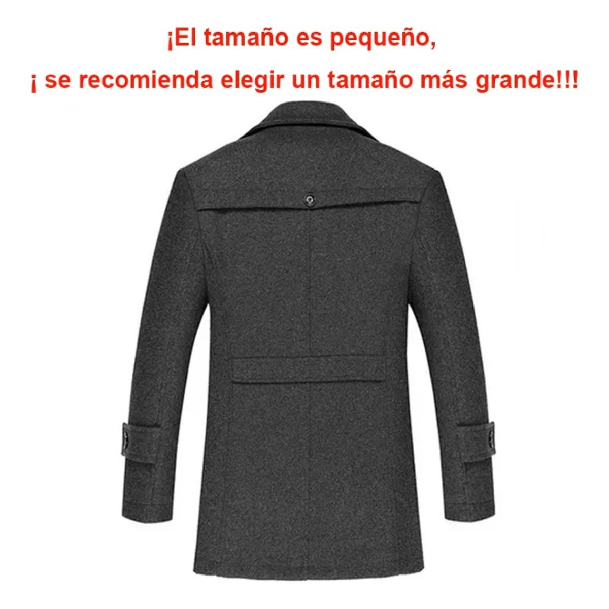 GIOIO - Abrigo Hombre Casual Delgado Y Cálido De Lana Moda Gabardina