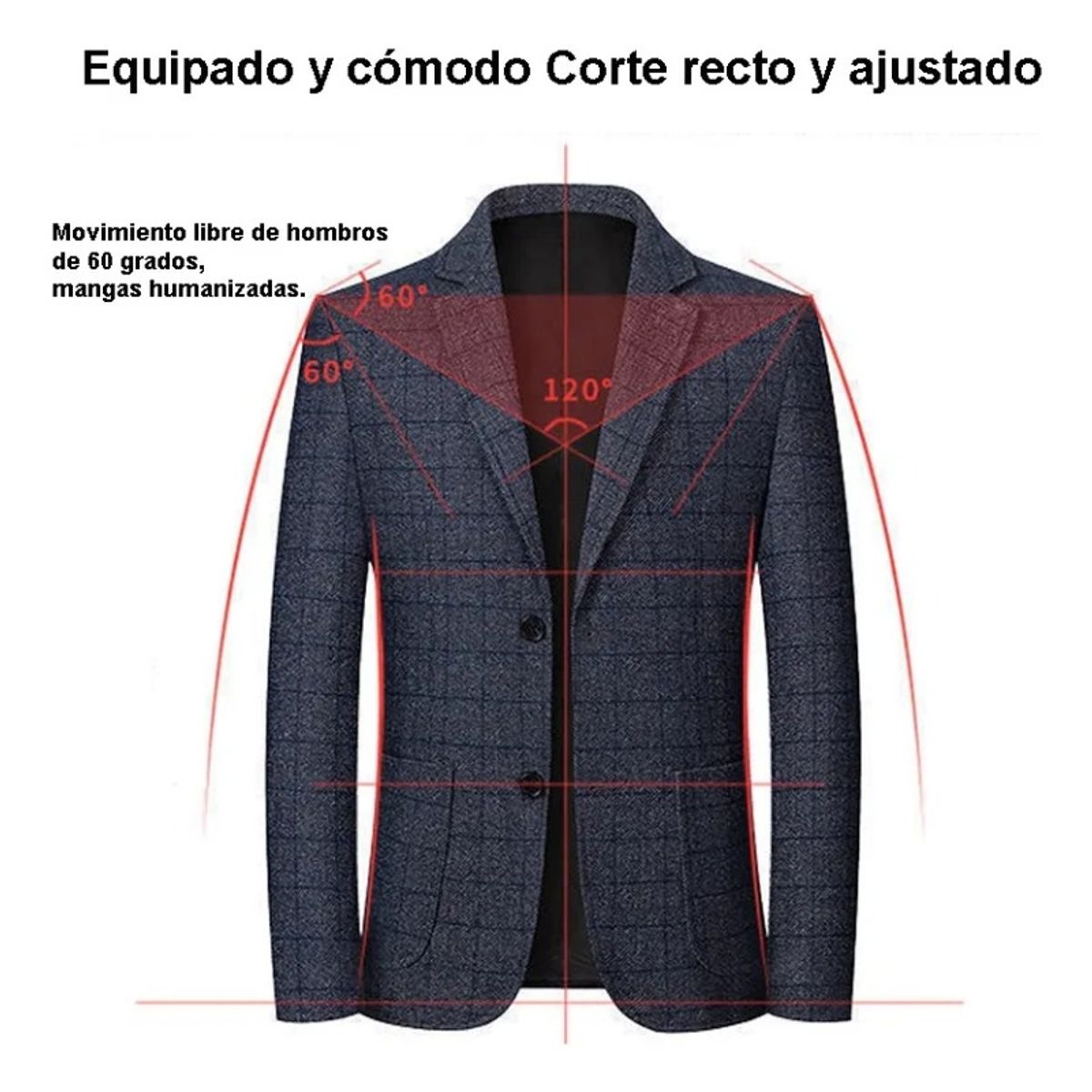 GIOIO - Saco Traje Blazer Hombre Casual Slim Fit Caballero Moda