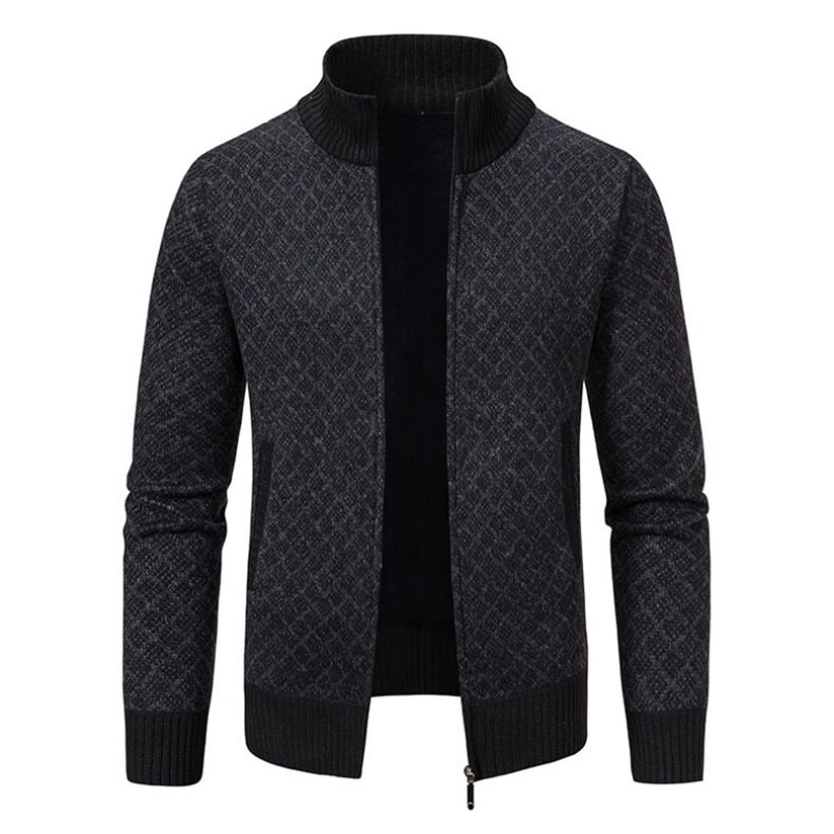 GIOIO - Cazadora Hombre Cuadros Corte Preciso Cuello Alto Urbano Punto​