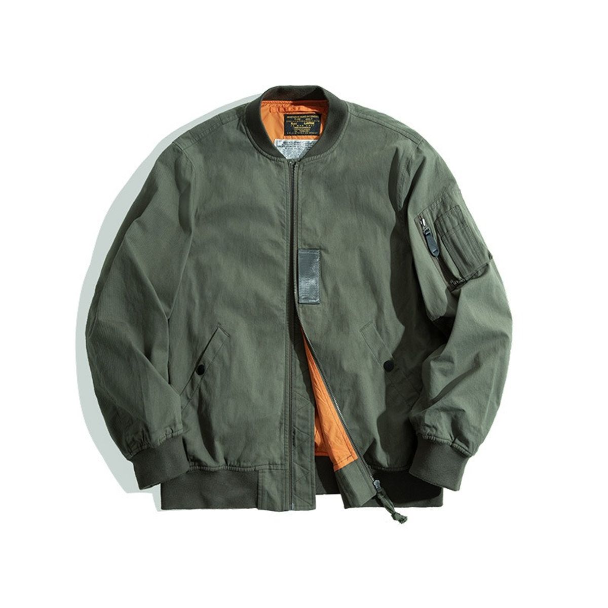 GIOIO - Chaqueta Bomber Hombre Estilo Aviador Verde Militar Vintage Colegial​