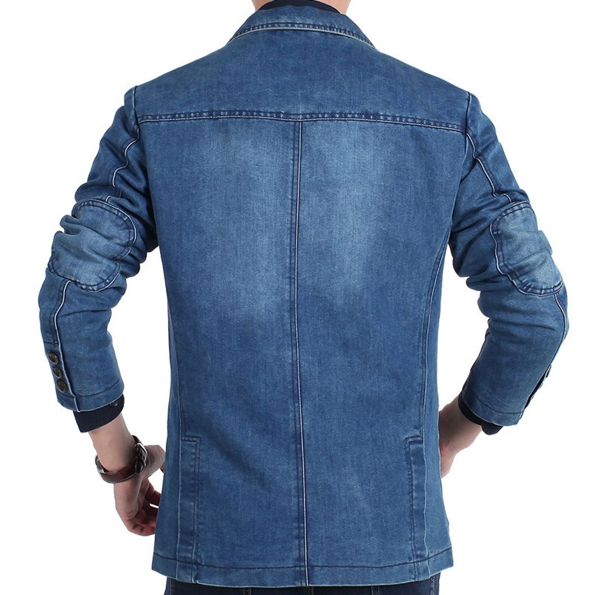 GIOIO - Chaqueta Vaquera Hombre Algodón Urbana Corta Entallada Básica​