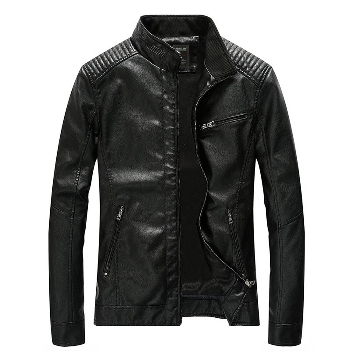 GIOIO - Chaqueta Sintética Hombre Lavada Ligera Motera Urbana Moderna​