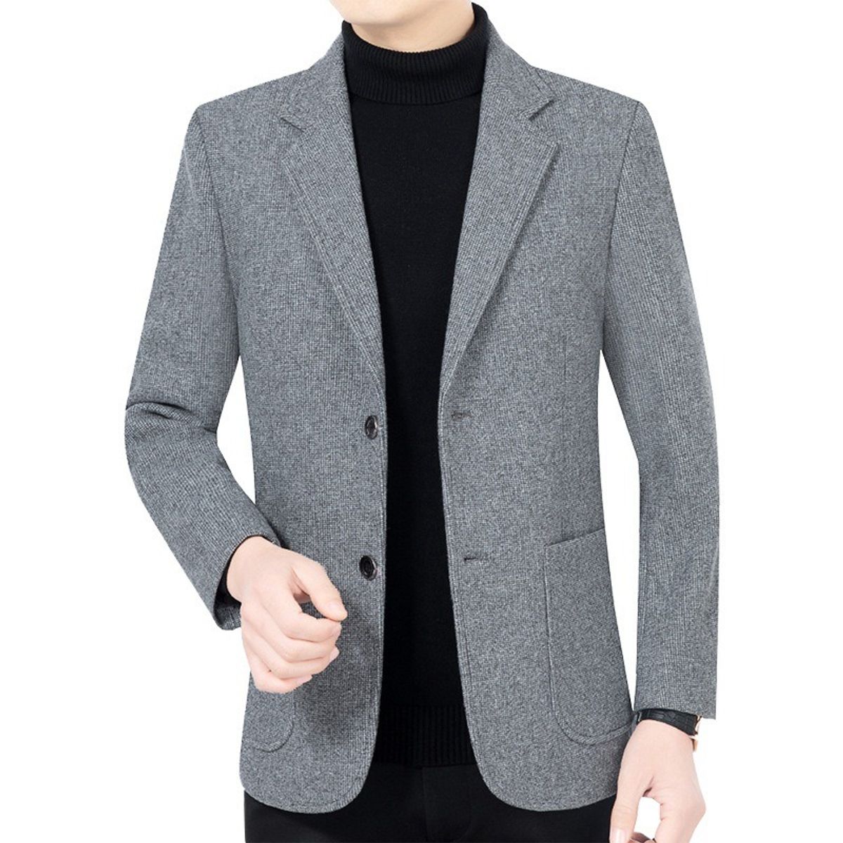 GIOIO - Saco Hombre Urbano Elegante Mezcla Lana Diario Oficina​