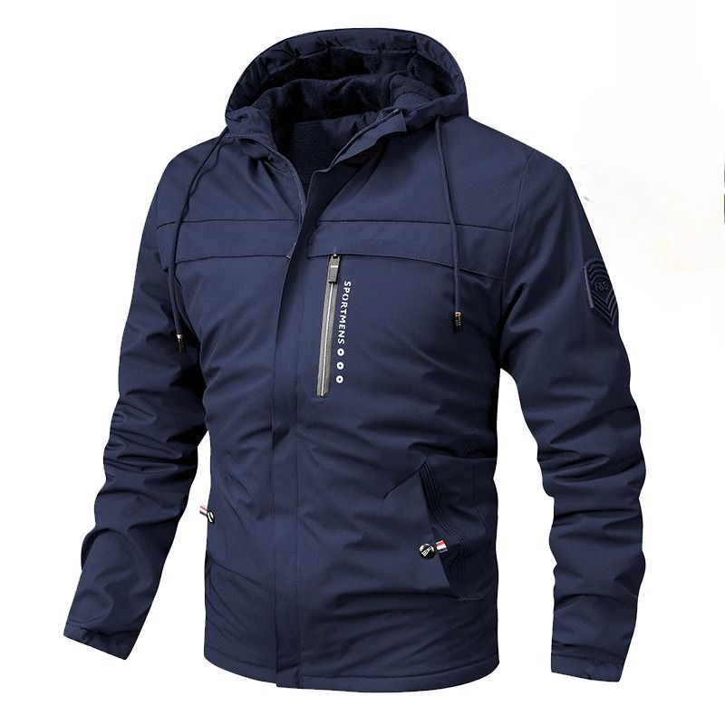 GIOIO - Chaqueta Técnica Hombre Forro Polar Capucha Urbana Táctico Térmico Premium​