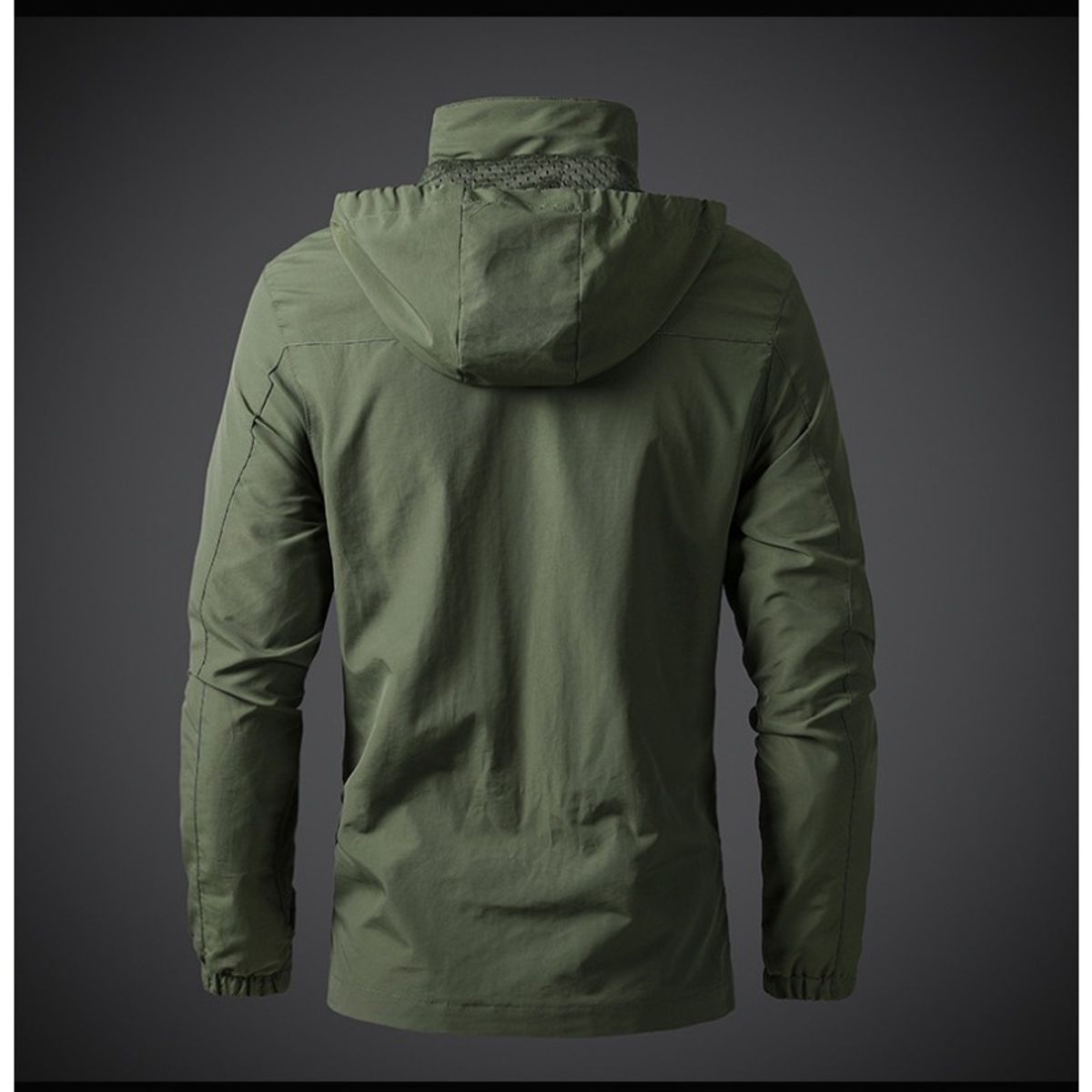 GIOIO - Chaqueta Capucha Ráfida Urbana Corte Delgado Bolsillo Canguro Táctico