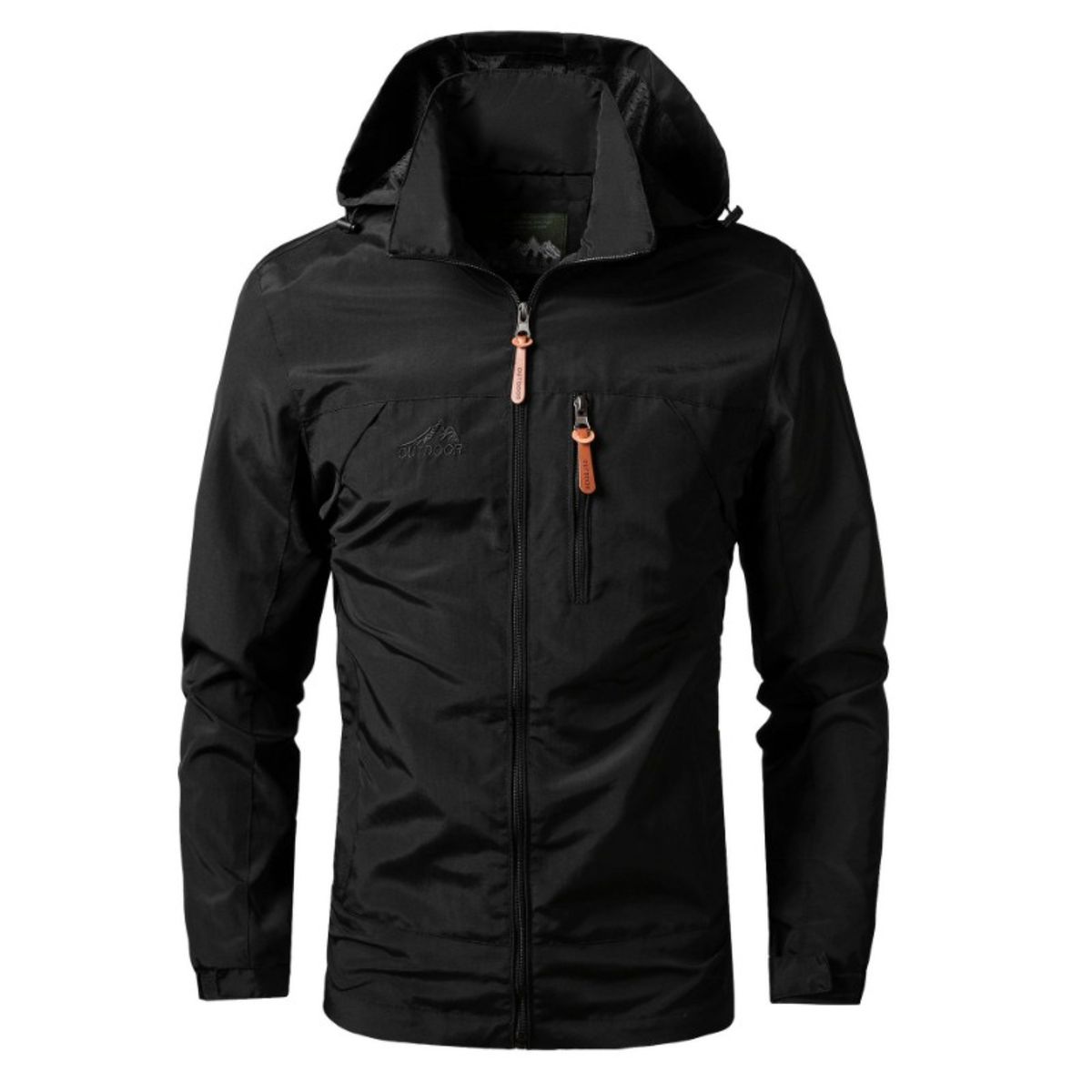 GIOIO - Chaqueta Capucha Ráfida Urbana Corte Delgado Bolsillo Canguro Táctico