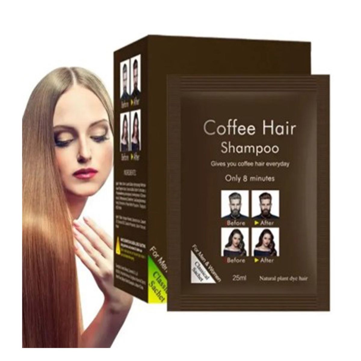DEXE - COFFE HAIR TINTE CASTAÑO OSCURO CAJA DE 10 UND