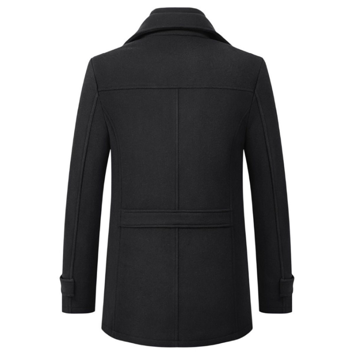 GIOIO - Abrigo Hombre Lana Corte Preciso Grueso Estilo Gabardina Urbano​