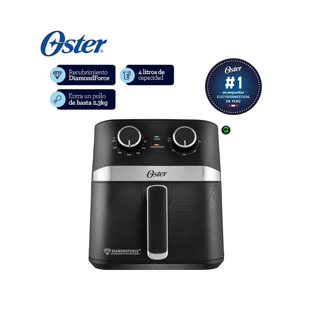 OSTER - Combo OSTER Freidora de Aire  4L CKSTAF401MDF y Licuadora BLSTKAGBPB