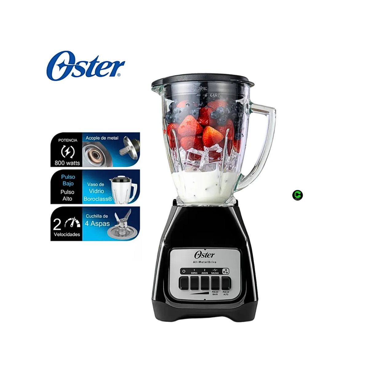OSTER - Combo Oster Freidora de Aire CKSTAF401MDF y Licuadora BLSTKAGBPB