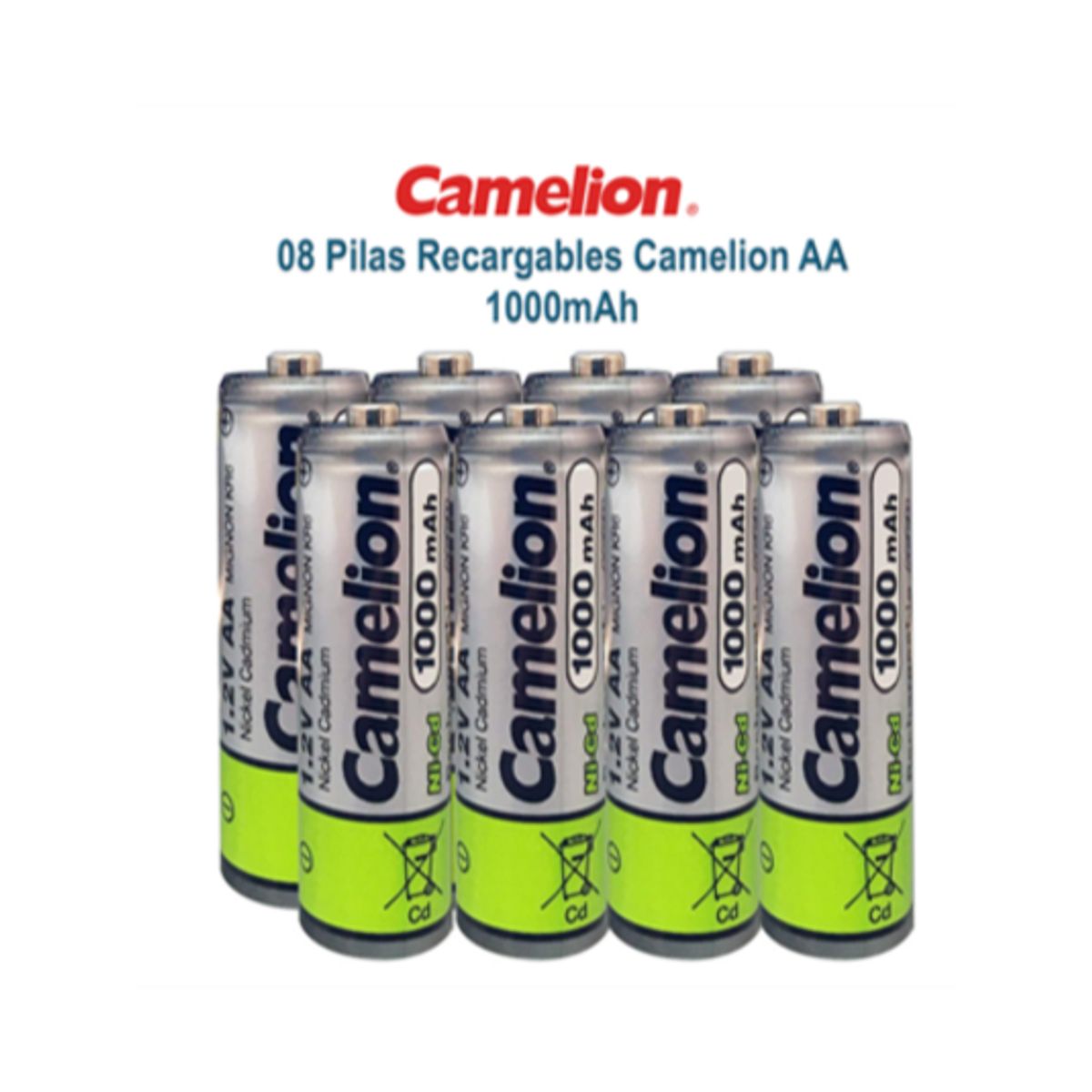 CAMELION - PACK X 8 PILA CAMELION AA 1000 MAH RECARGABLE