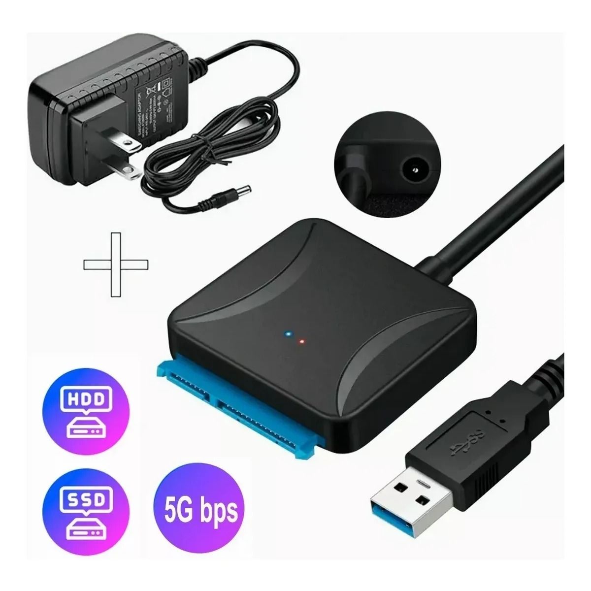 GIOIO -  Adaptador Usb 30 A Sata 2535 Para Disco Duro