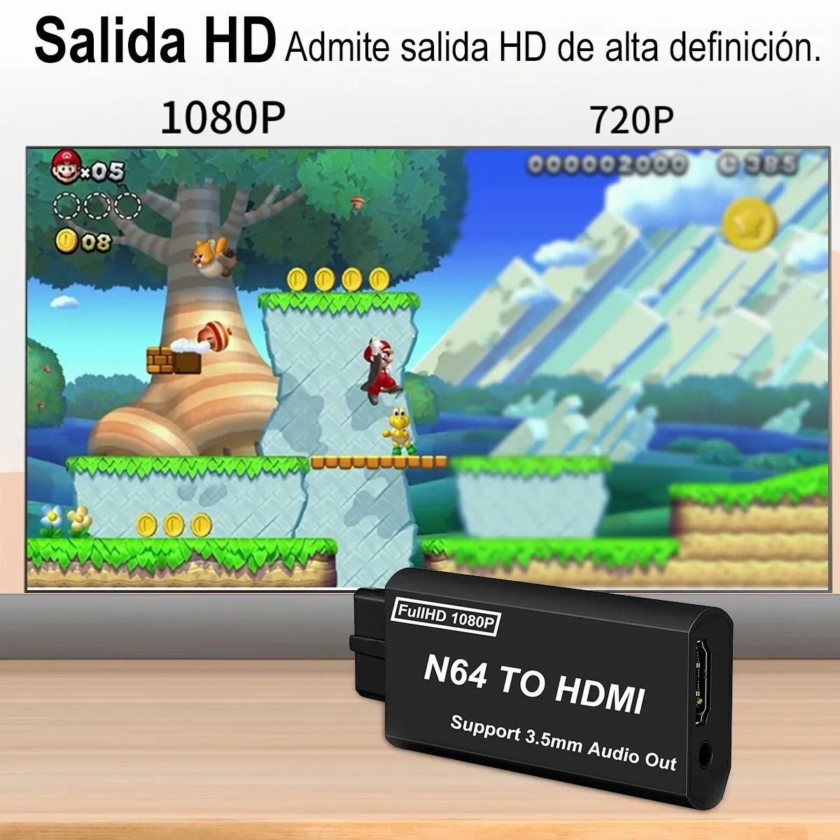 GIOIO - Adaptador De Vídeo Hdmi Para Ngcn64snessfc 1080p