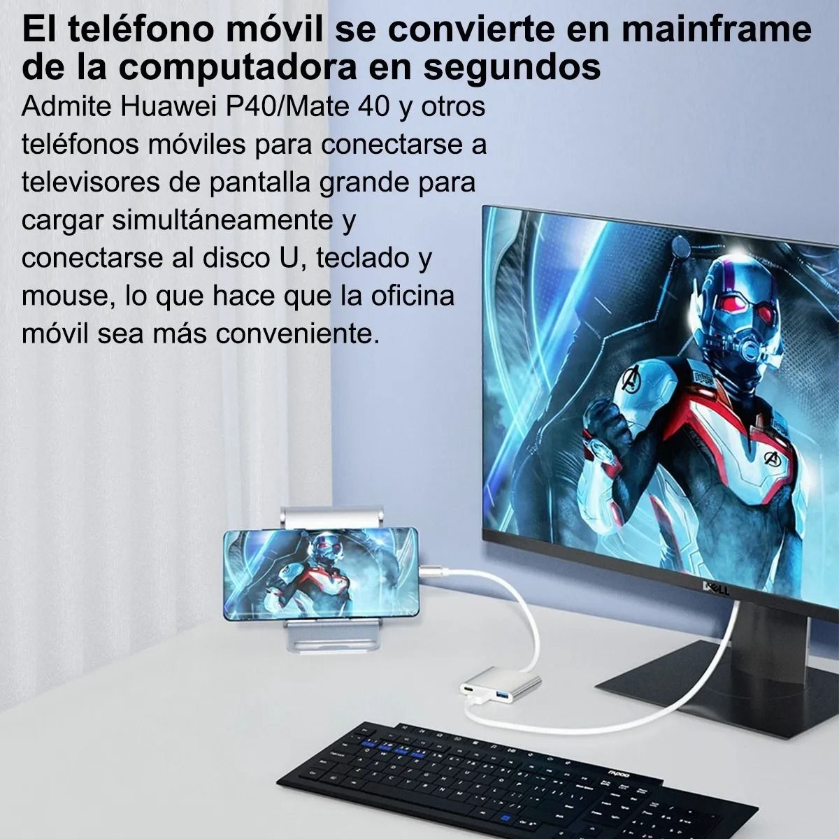 GIOIO - Adaptador Convertidor Hub Usb C A Hdmi 4k Usb 30 Y Tipo C