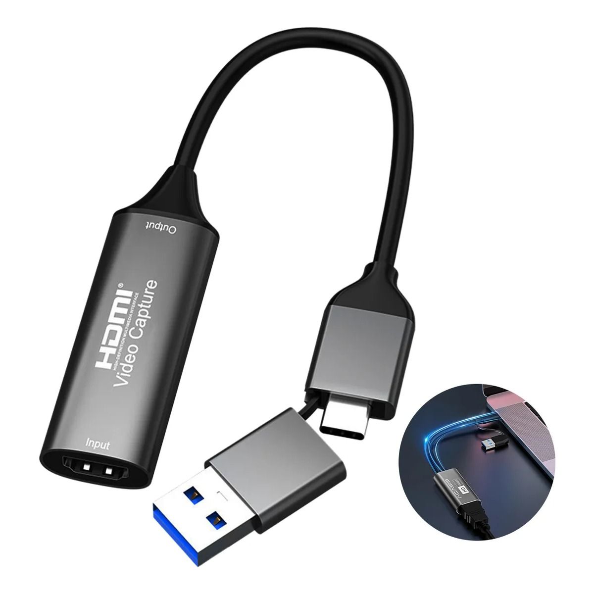 GIOIO - Capturadoras De Video Hdmi De Captura Adaptador Tipo C 4k