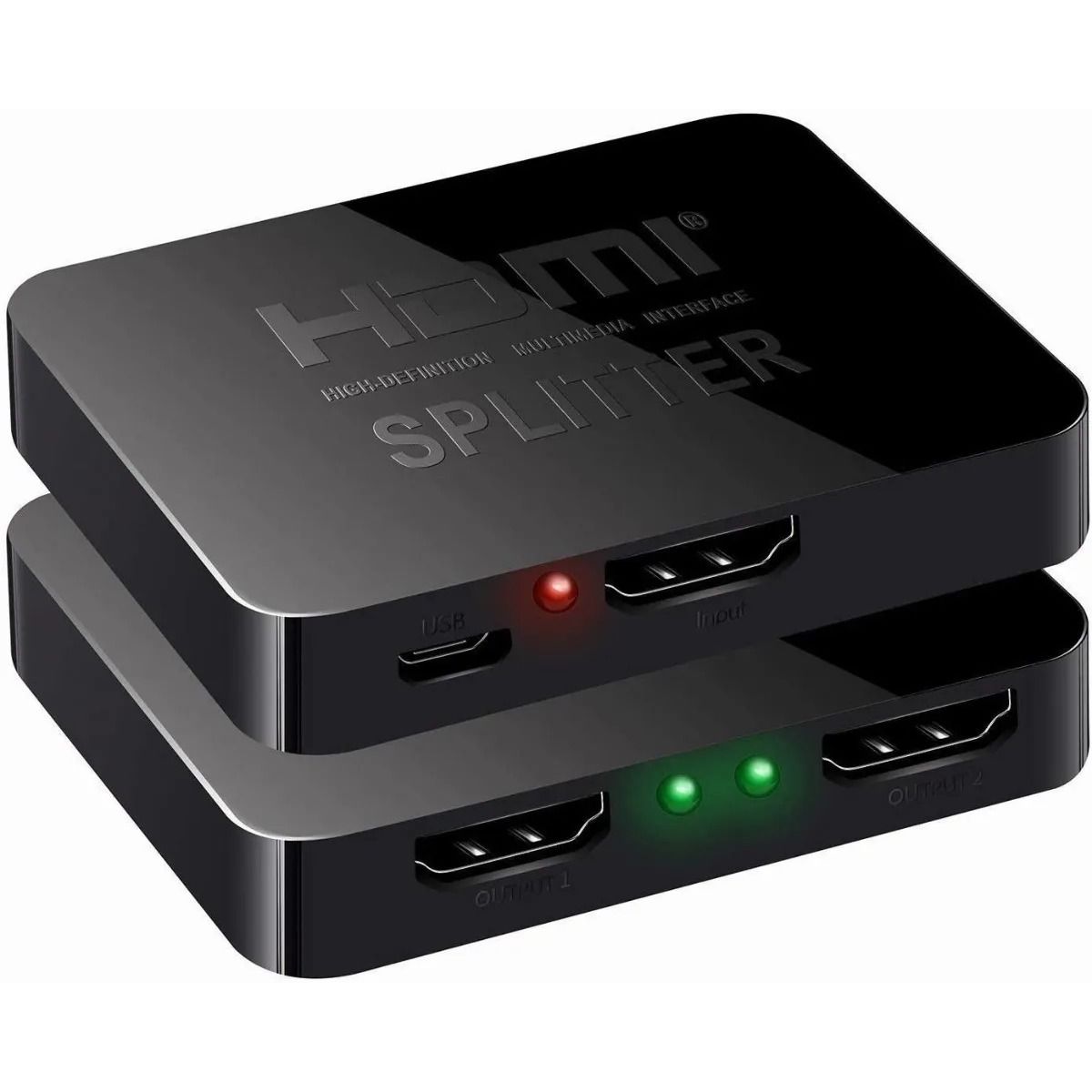 GIOIO - Minidivisor Hdmi Splitter Amplificador 4k 1 Entrada 2 Salida
