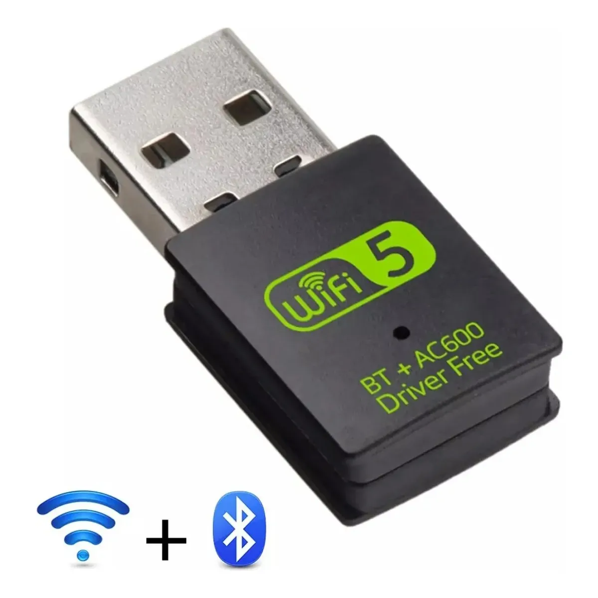 GIOIO - Adaptador Inalámbrico Wifi Usb 600mbps 24g5g Bluetooth 50